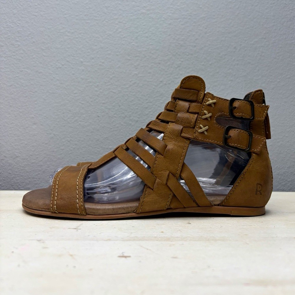 Roan Brown Leather Bee Gladiator Sandals Size 6
